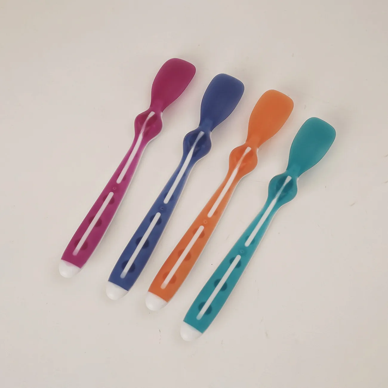 Color-changing Long-handled Soft Spoon for Kids Turquoise big image 1