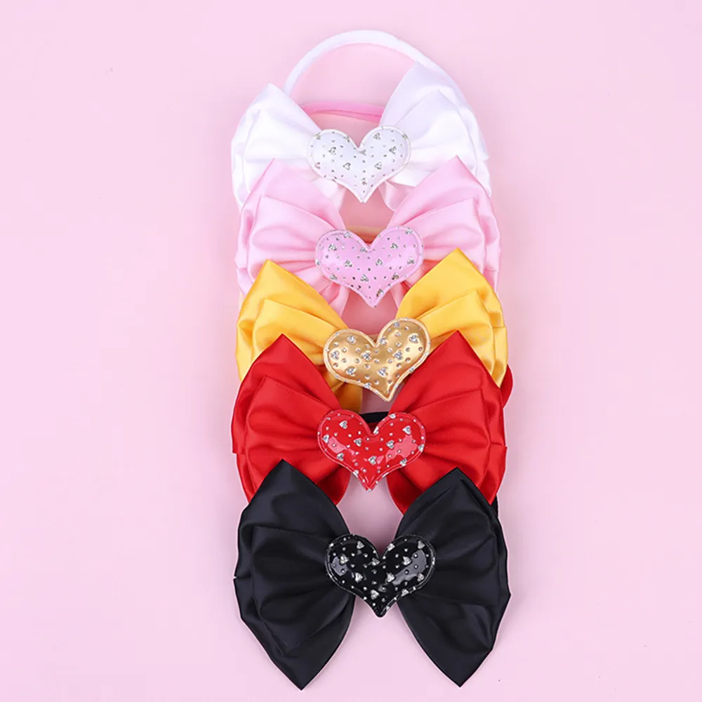 Baby/Kleinkind Süßes Valentinstagsschleifen-Stirnband schwarz big image 1