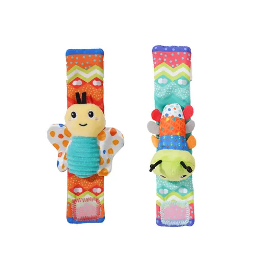 Pulsera de juguete de sonajero para bebés/calcetines tobilleros con diseño decorativo de correa de reloj