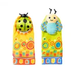 Baby-Rassel-Spielzeug-Armband / Knöchelsocken mit dekorativem Uhrenarmband-Design Farbe-D