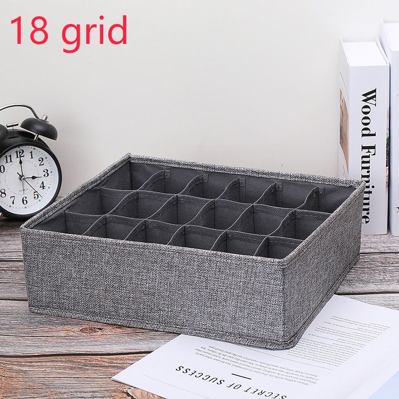 Grid Underwear Organizer - Foldable And Sectioned Lingerie Storage Box