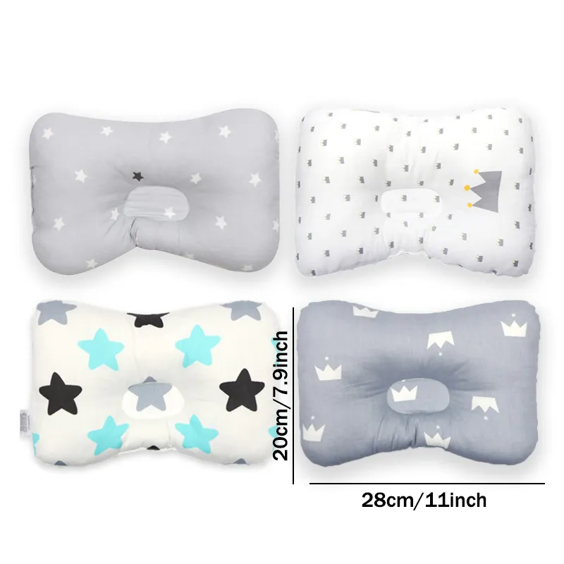 Baby Anti-Flat Head Pillow, Bedside Cushion for Infants 0-6 Months White big image 1
