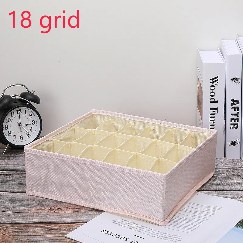 Grid Underwear Organizer - Foldable And Sectioned Lingerie Storage Box