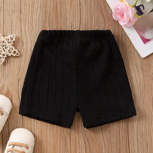 Baby Girl Casual Textured Shorts