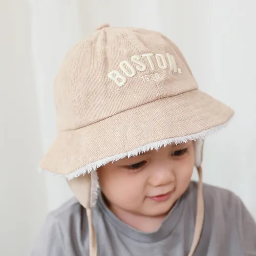 Baby/toddler Casual Corduroy plus velvet ear protection hat