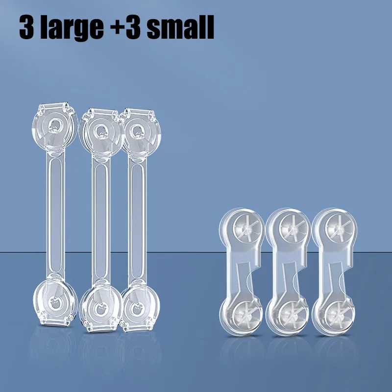 6pcs Multi-functional Child Safety Lock for Drawer and Cabinet Doors White big image 1