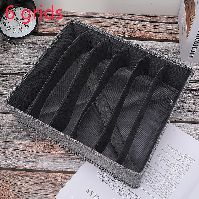 Grid Underwear Organizer - Foldable and Sectioned Lingerie Storage Box Color-D big image 1