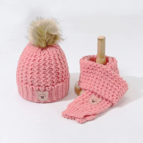 Baby/toddler bear scarf hat set