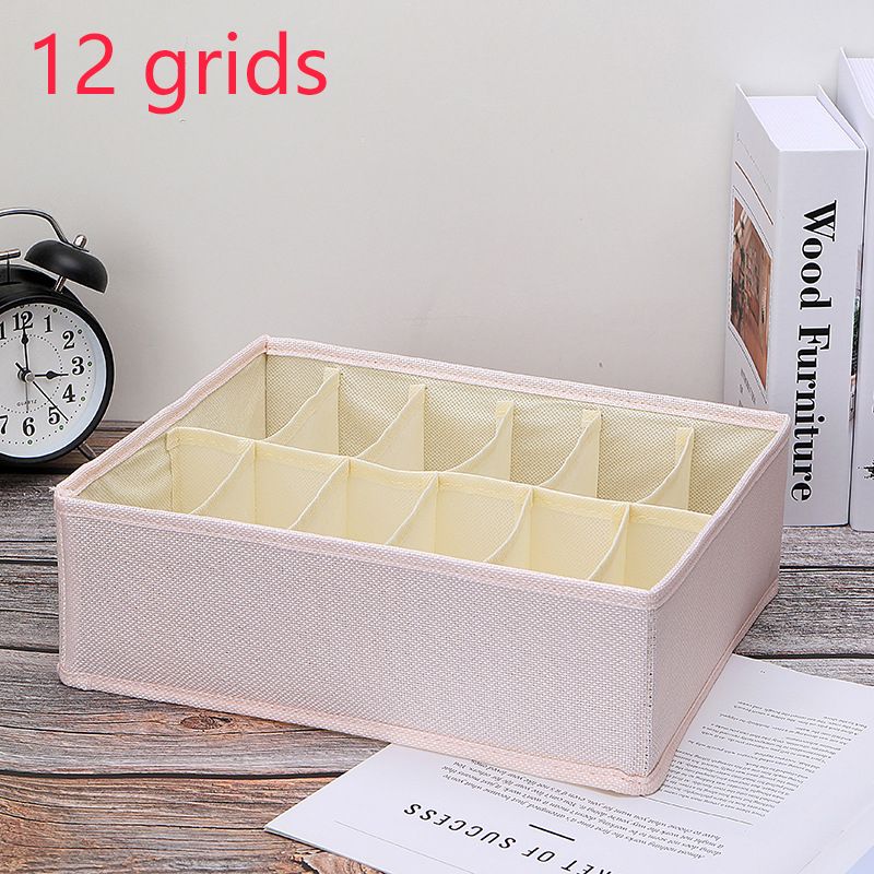 Grid Underwear Organizer - Foldable and Sectioned Lingerie Storage Box