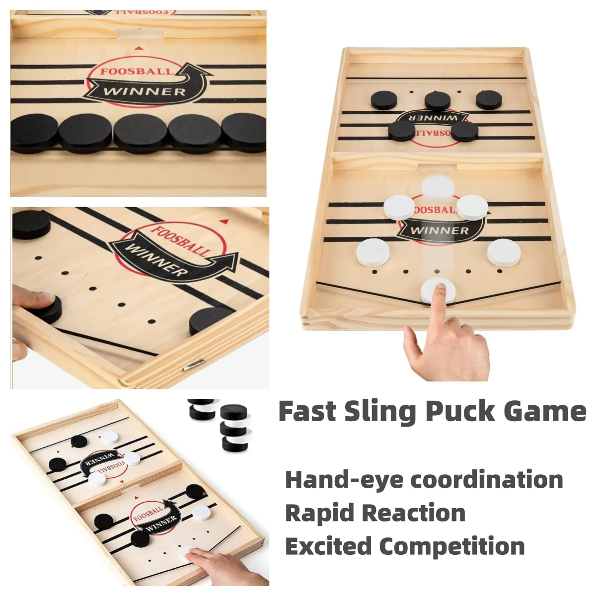 Super Foosball Table,Desktop Battle Parent-Child Interaction Winner Slingshot Game