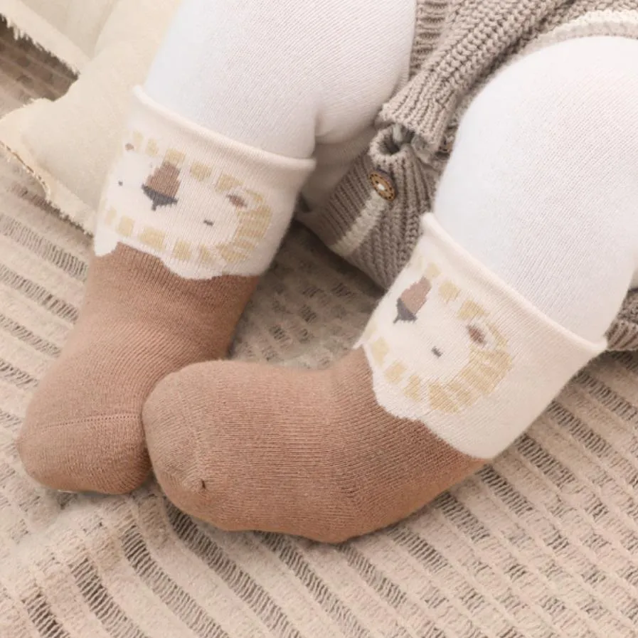 

Baby Childlike Thickened warm mid-calf terry boneless loose socks