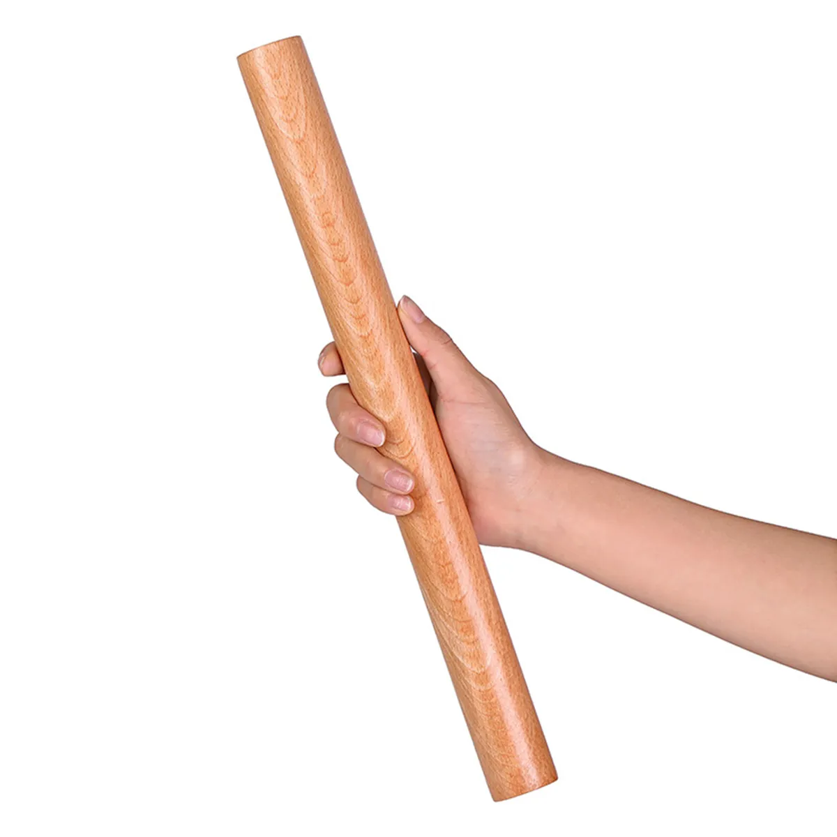 Premium Solid Wood Rolling Pin for Baking and Doughs Yellow big image 1