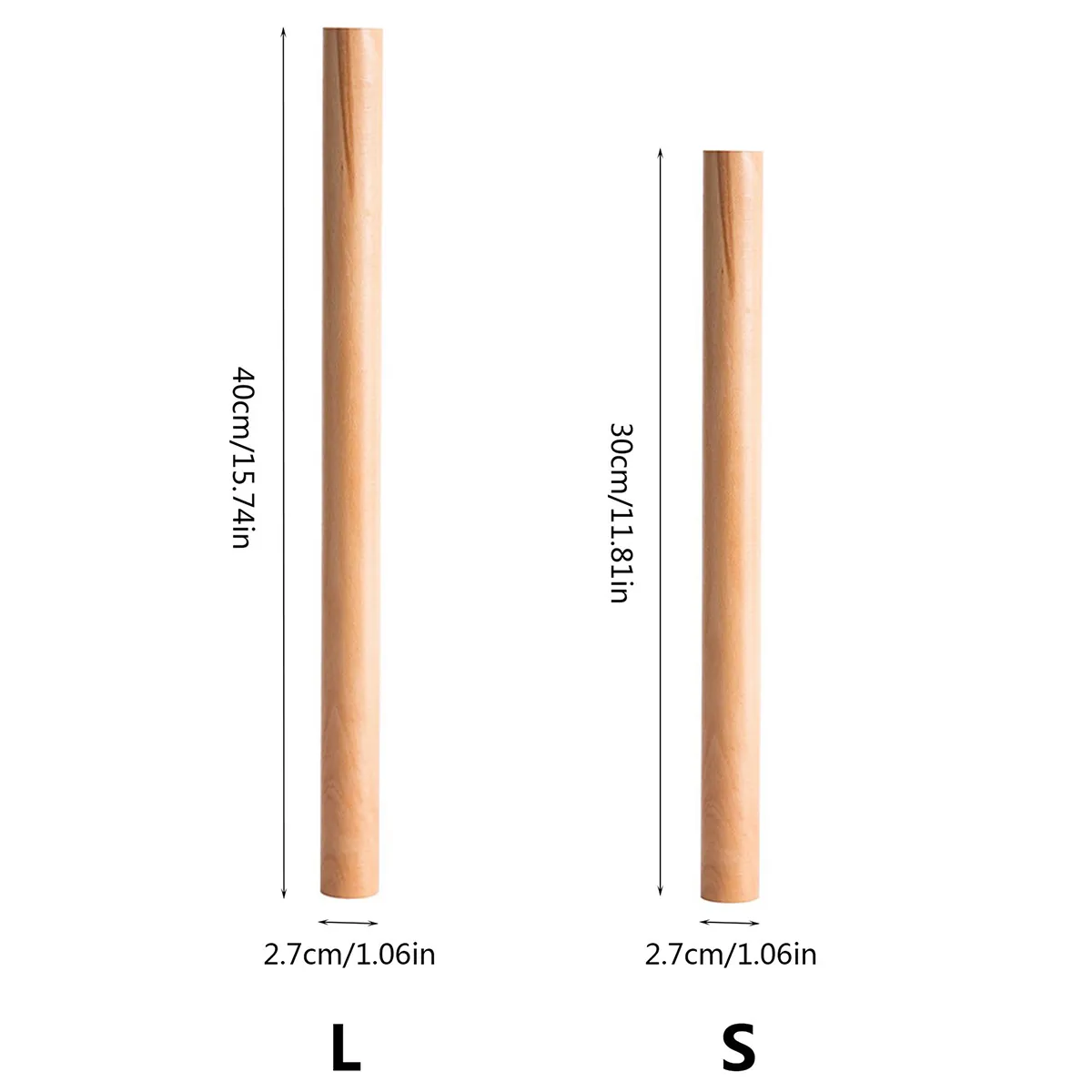 Premium-Nudelholz aus Massivholz zum Backen und für Teige gelb big image 1