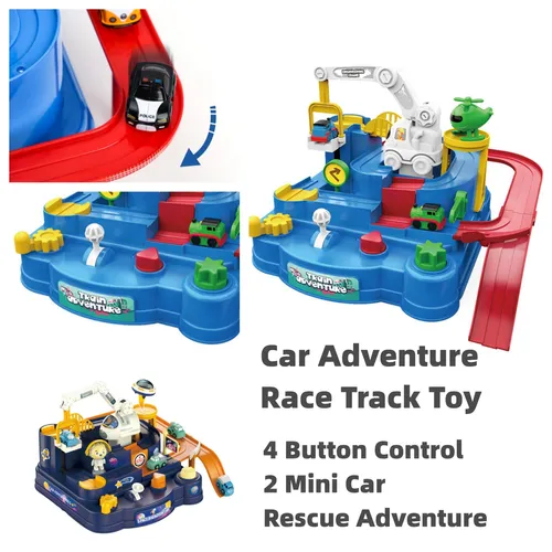 Inertia-Powered Adventure Train Toy Set