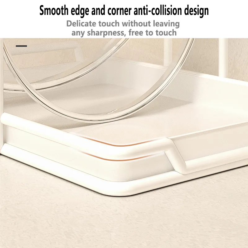 Single Kitchen Multi-Layer Pot Lid Holder Storage Rack White big image 1