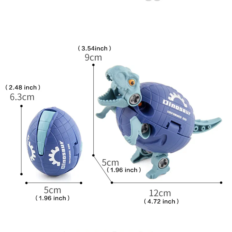 Kit de juguete DIY de animales de dinosaurios para niños unisex, hecho de algodón, 1 pieza. Azul big image 1