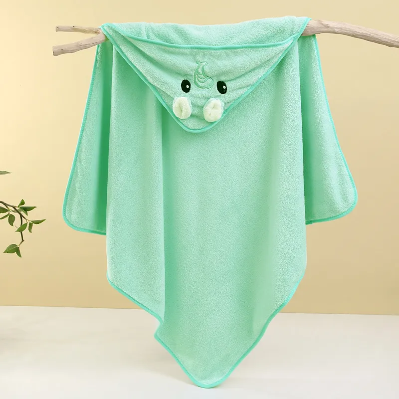 Coral Fleece Animal Shaped Hooded Blanket Pale Green