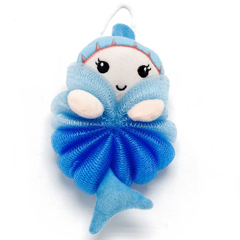 

Single Pack Children's Bath Ball - Cute Cartoon Mermaid Bath Sponge for Babies