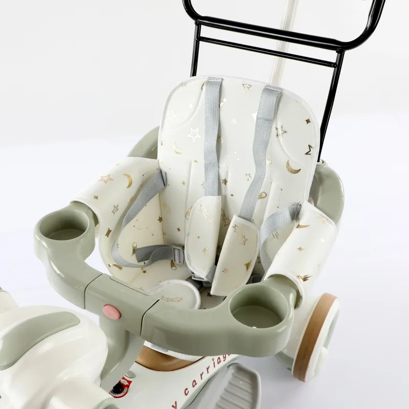 Universelles Kinderwagenkissen-Sitzpolster mit Sicherheitsgurt weiß big image 1