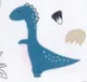 2pcs Baby/Toddler Girl/Boy Elephant and Dinosaur Print Pajamas Set Blue