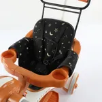 Universal Stroller Cushion Seat Pad with Safety Belt Black