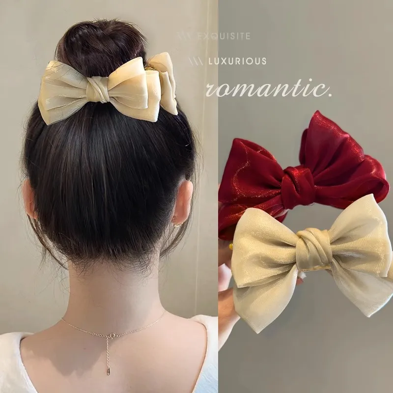 Toddler/kids Bow hair clip hair accessory Champagne big image 1