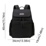 bolsa de fraldas multi-compartimento mochila bolsa de maternidade multifuncional de grande capacidade Preto