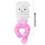 4er-Pack Tierhandgelenk Aluminiumfolie Ballons für Geburtstagsfeier Dekoration - niedliches und attraktives Design rosa