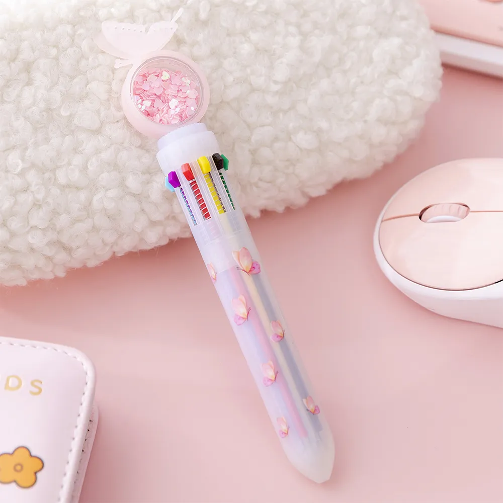 Cartoon Rabbit Ballpoint Pens in 10 Colors Pink