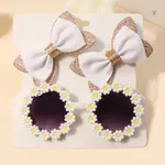 Toddler/kids Bow hairpin and flower glasses set Multi-color