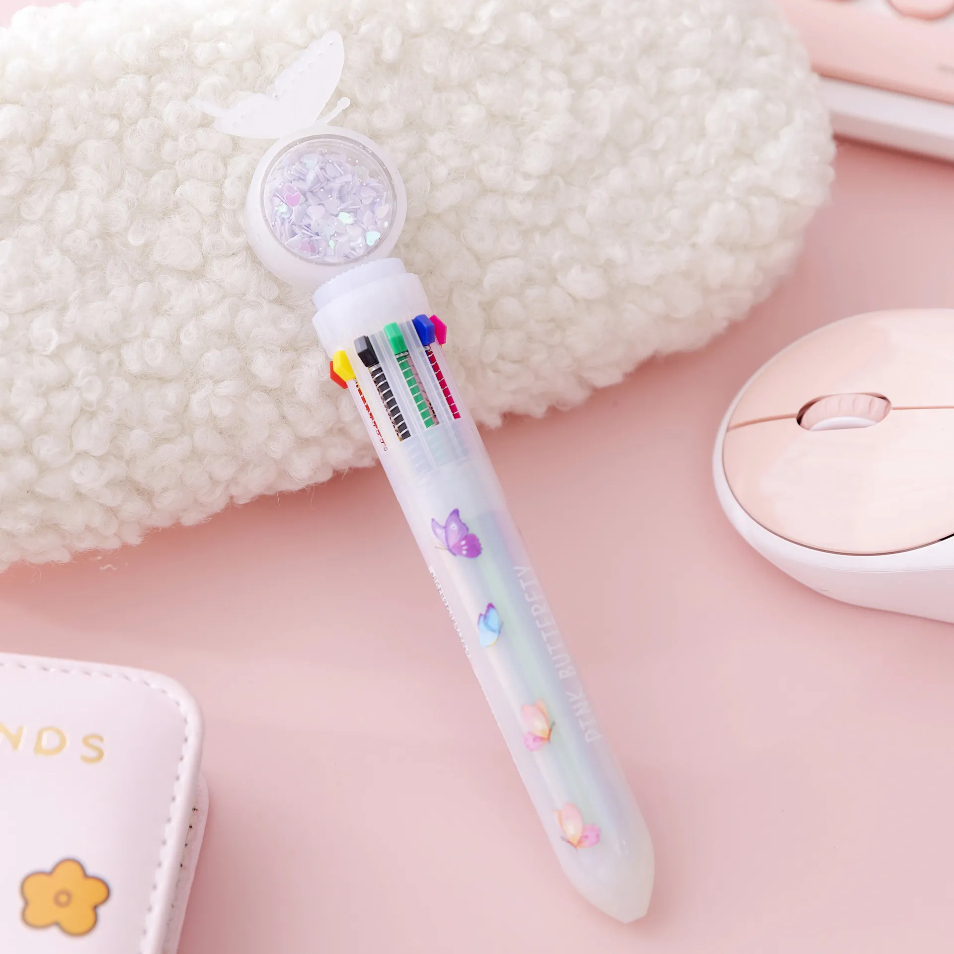 Cartoon Rabbit Ballpoint Pens in 10 Colors White