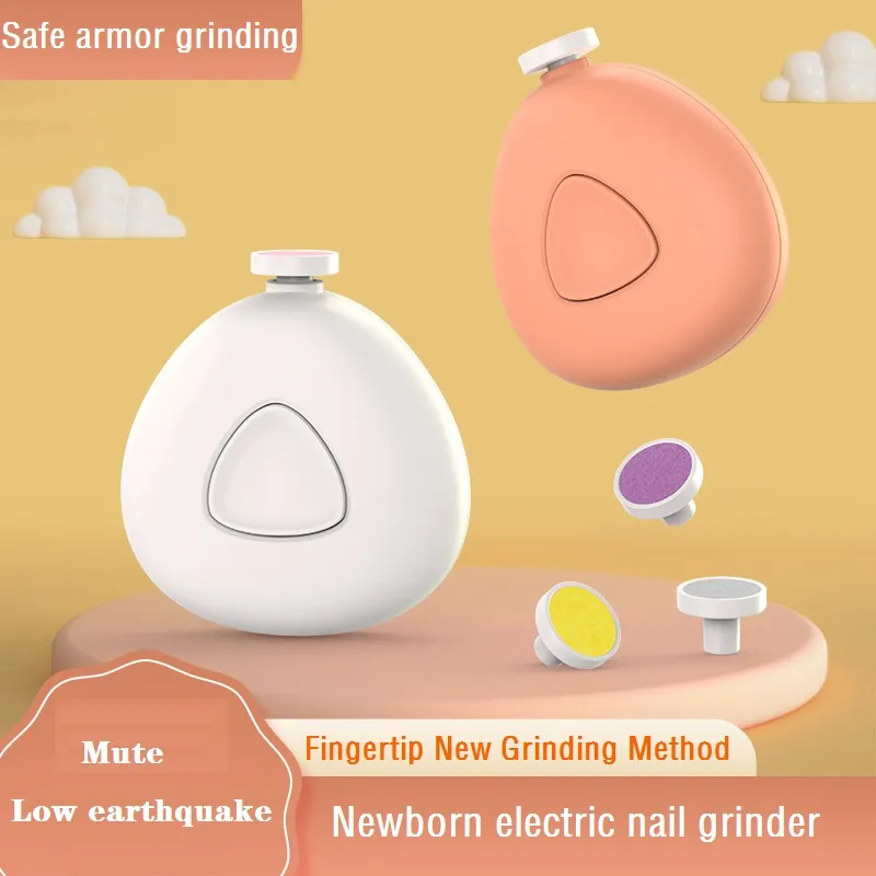 Electric Nail Grinder for Newborn Babies with Anti-Pinch Nail Clipper and 6 Grinding Heads White big image 1
