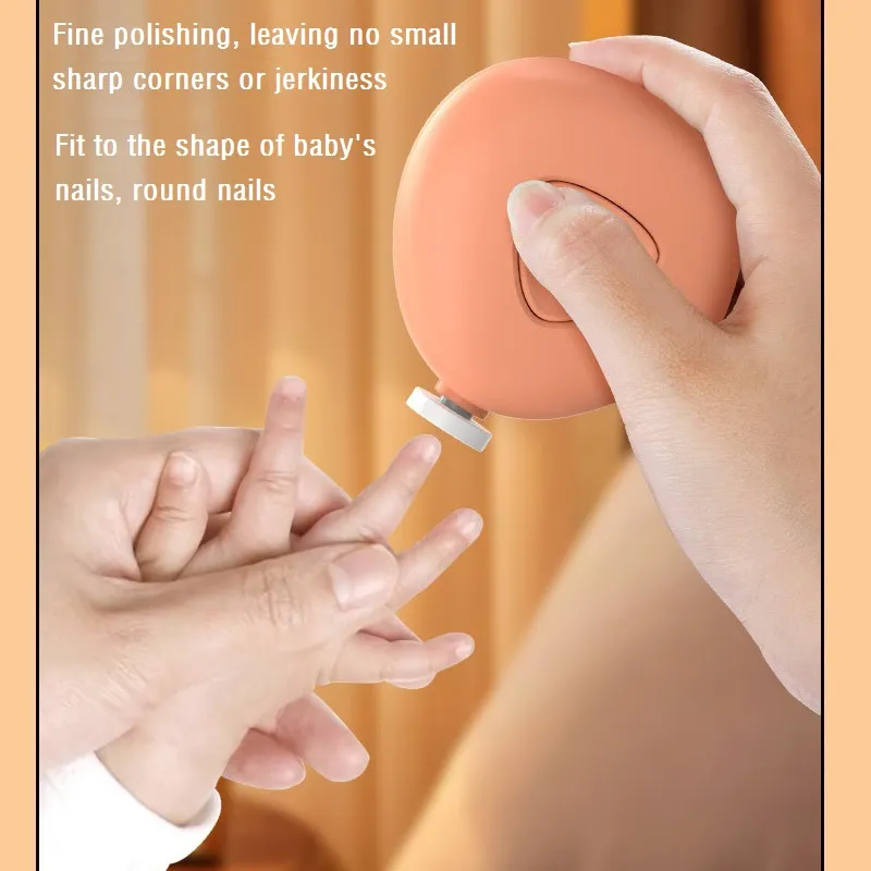 Amoladora de uñas eléctrica para bebés recién nacidos con cortaúñas antipellizco y 6 cabezales de esmerilado Blanco big image 1