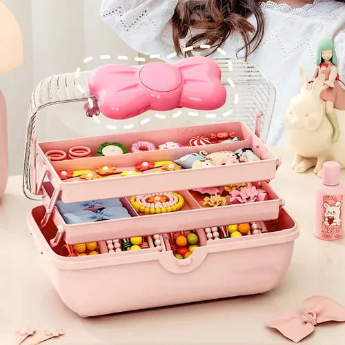 Kid's Transparent and Cute Jewelry and Accessory Storage Box