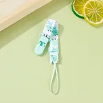 Adjustable Pacifier Clip with Braided Cord and Secure Clasp - Prevents Dropping White