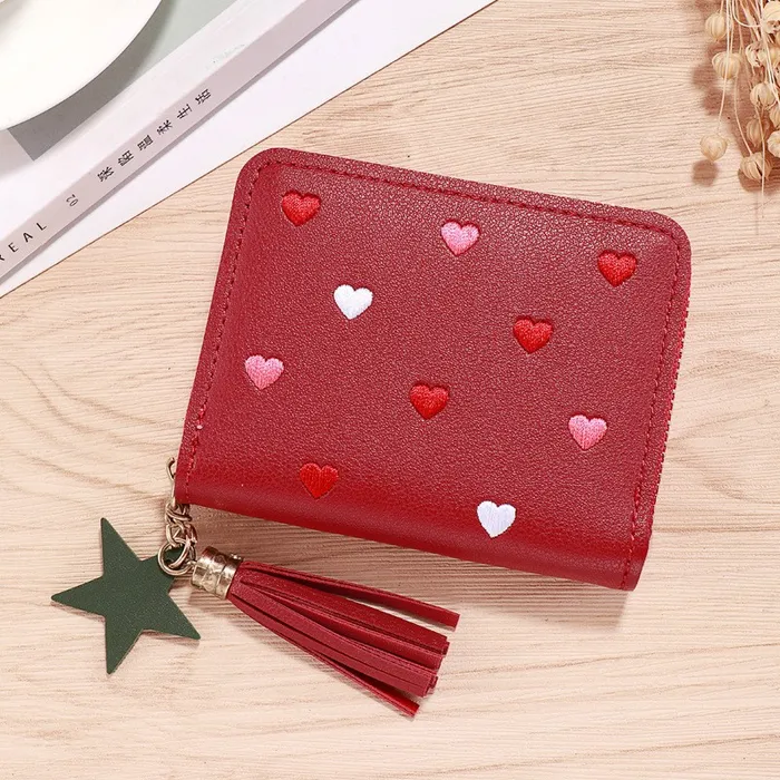 Toddler/kids Sweet Tassel PU leather coin purse