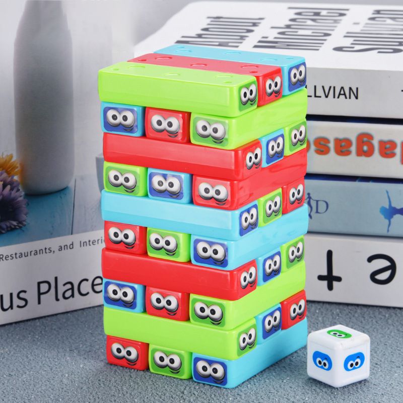 Colorful Stacking Game - Multiplayer Interactive Educational Toy for Building High Towers with Safe 
