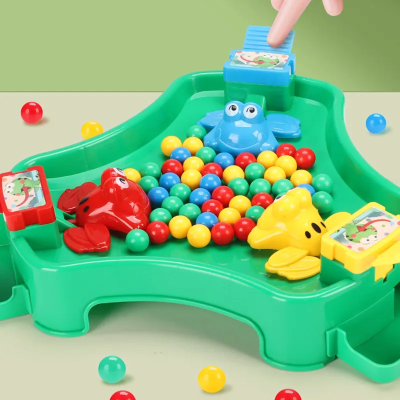Multiplayer Frog Swallowing Bead Game - Interactive Tabletop Toy Color-A big image 1