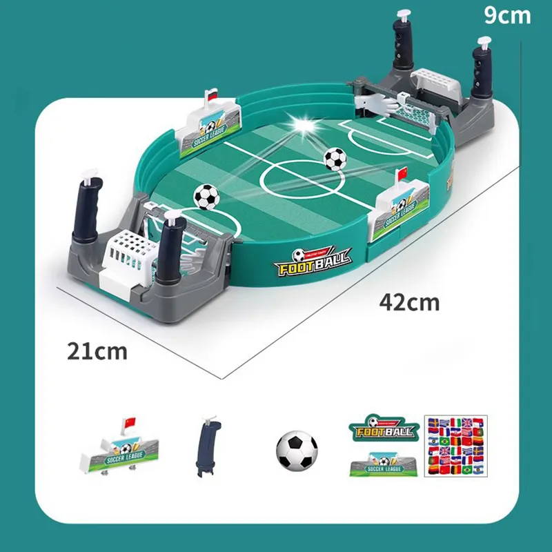 Juego de futbolín de mesa: juego de fútbol portátil de mano para niños y padres Color-A big image 1