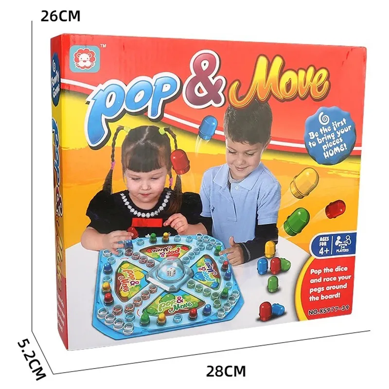Kids Flying Chess Toy - Multiplayer Family Interactive Educational Tabletop Board Game Color-A big image 1