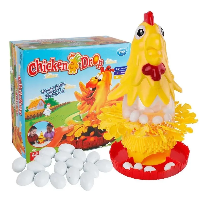 Chicken Laying Eggs Game - Fun and Interactive Tabletop Activity for 2-4 Players Yellow big image 1