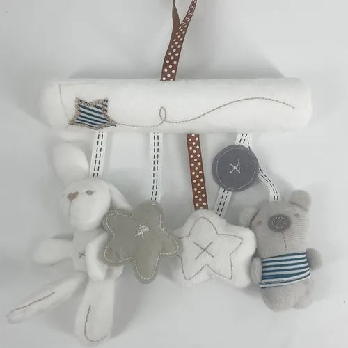Brinquedo Musical Rabbit Plush Stroller/Berço pendurado para bebês