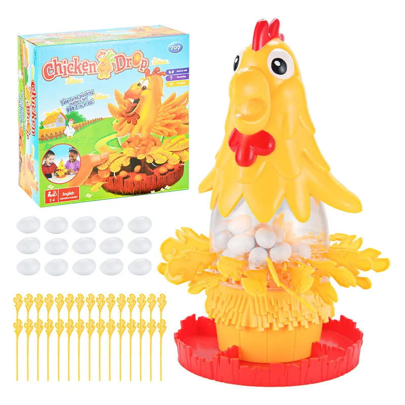 Chicken Laying Eggs Game - Lustige und interaktive Tabletop-Aktivität für 2-4 Spieler gelb big image 1