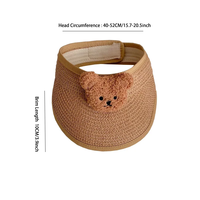 Enfant en bas âge fille/garçon enfant Super mignon ours en forme de chapeau de soleil avec couverture de la tête  Rose big image 1