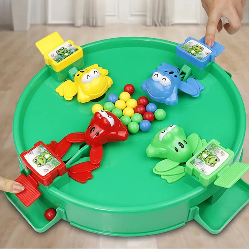 Multiplayer Frog Swallowing Bead Game - Interactive Tabletop Toy Color-B big image 1