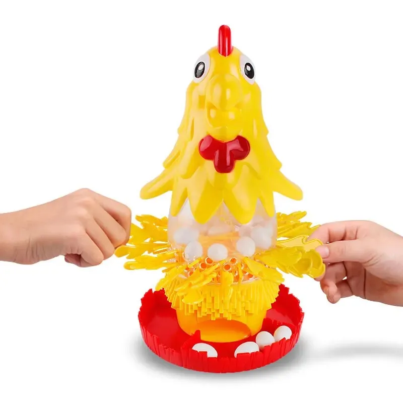 Gioco delle uova di gallina che depone le uova - Attività da tavolo divertente e interattiva per 2-4 giocatori Giallo big image 1