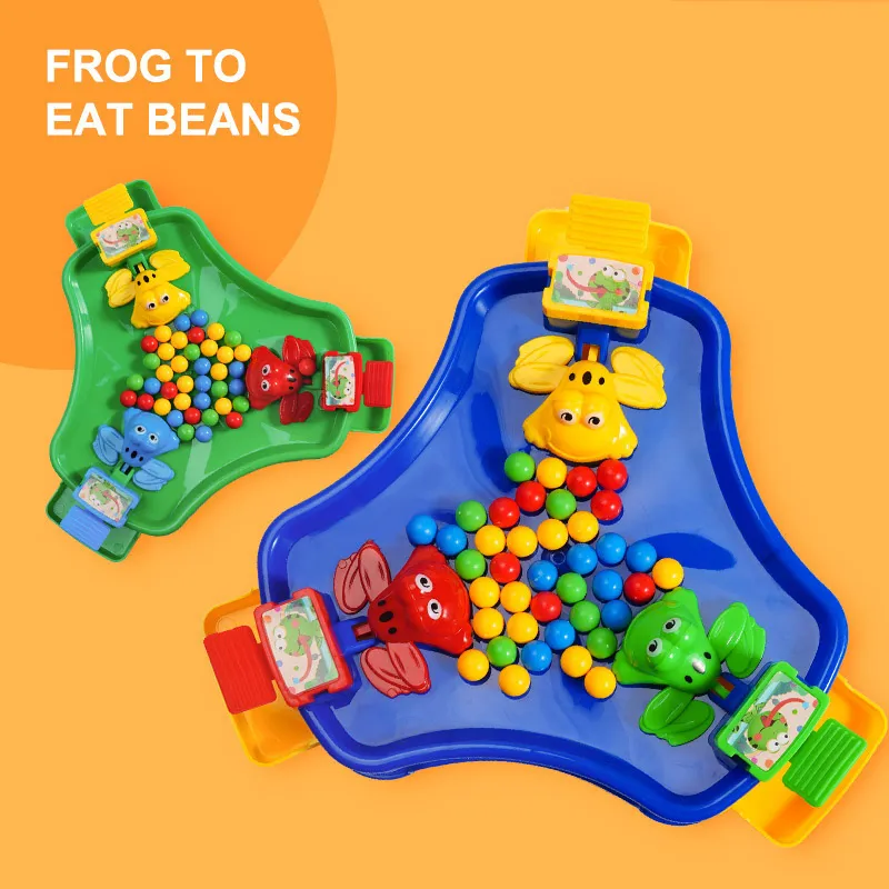 Multiplayer Frog Swallowing Bead Game - Interactive Tabletop Toy Color-A big image 1