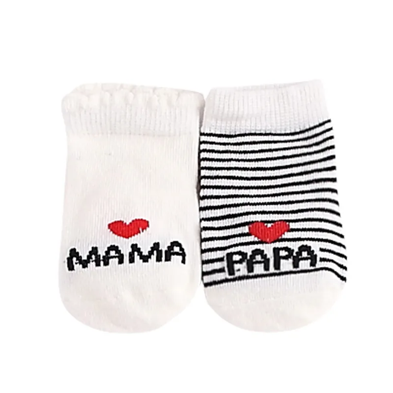 2-pack Baby Girl/Boy Sweet Socks  Black/White big image 1