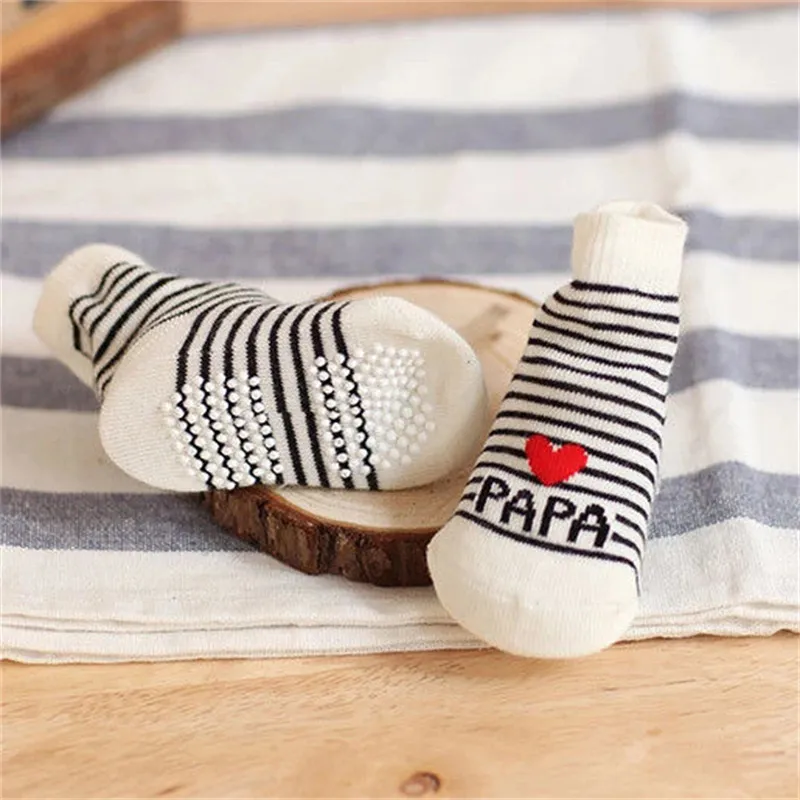Lot de 2 chaussettes douces pour bébé fille/garçon  Noir/ Blanc big image 1
