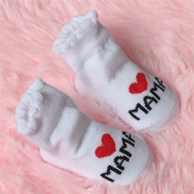 2-pack Baby Girl/Boy Sweet Socks  White big image 1